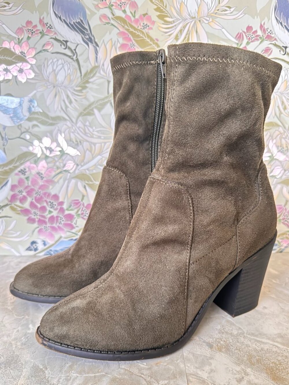 Wild Diva Olive Green Ankle Boots